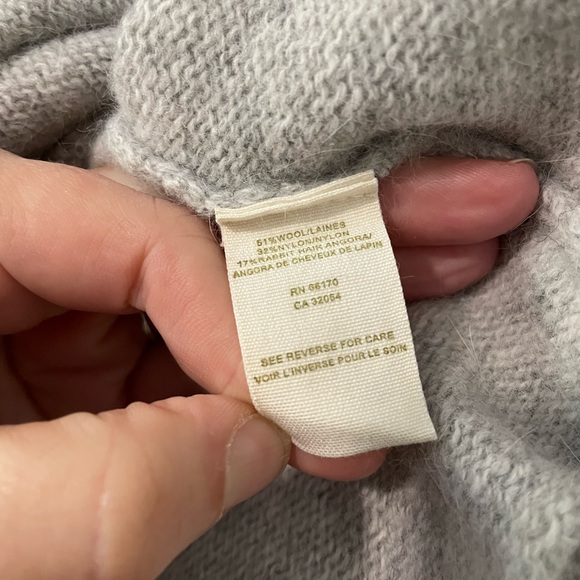 FREE PEOPLE Wool Angora Open Back Sequins Babydoll Sweater, size M NWOT - Picture 9 of 10